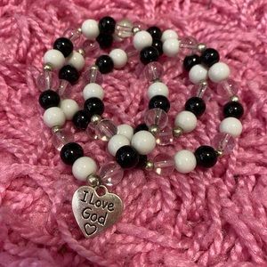 Black and White Beaded Bracelets